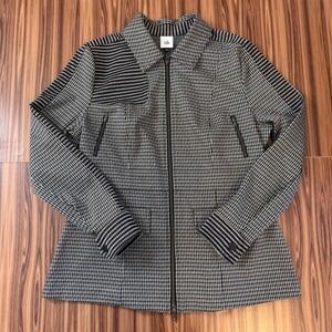 Cabi 4496 Baron Blazer Houndstooth Large Dark Academia Modern Prep City Chic